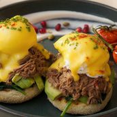 Egg Benedict with Beef