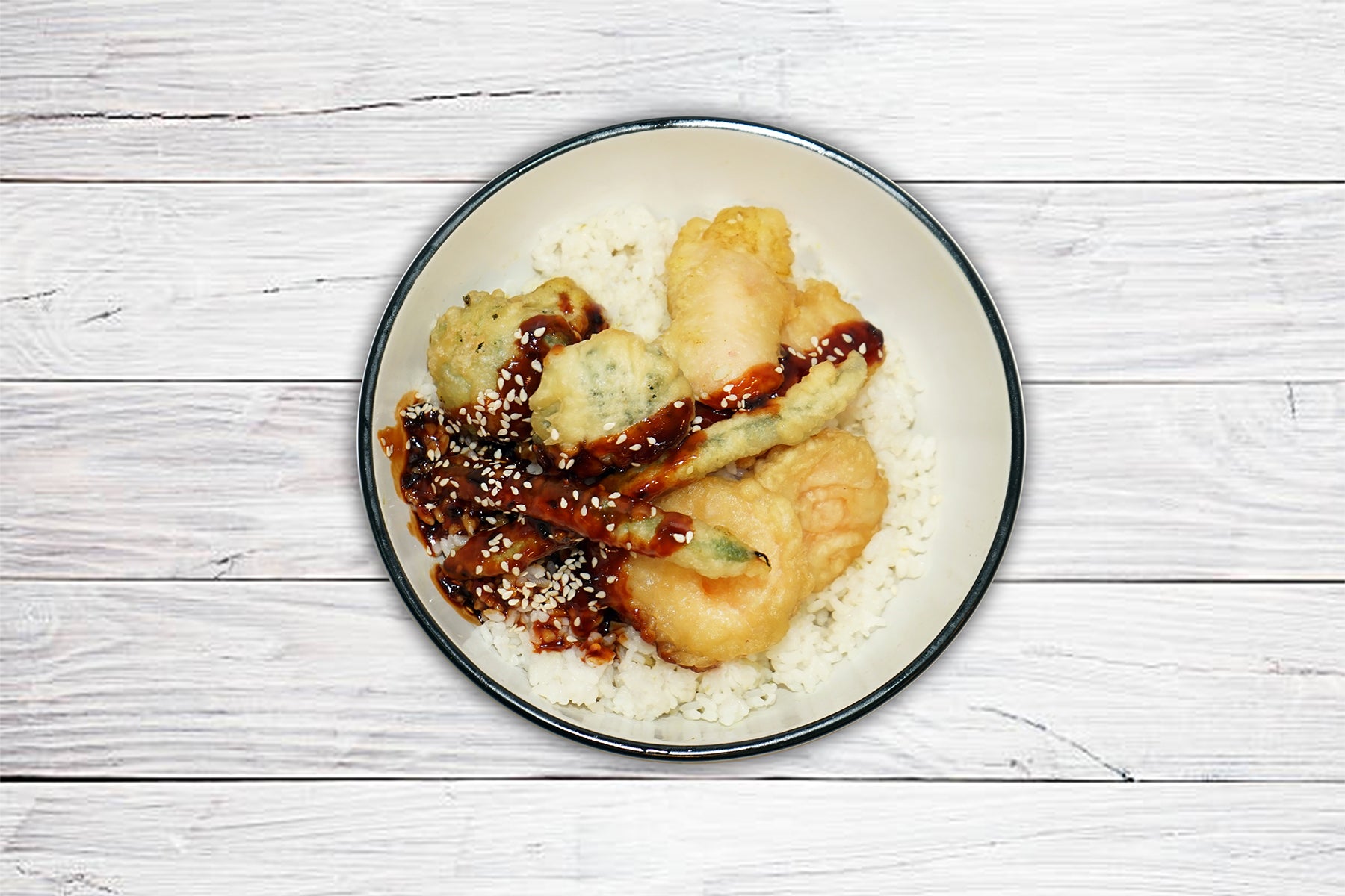 Tempura Vegetable Firecracker Rice