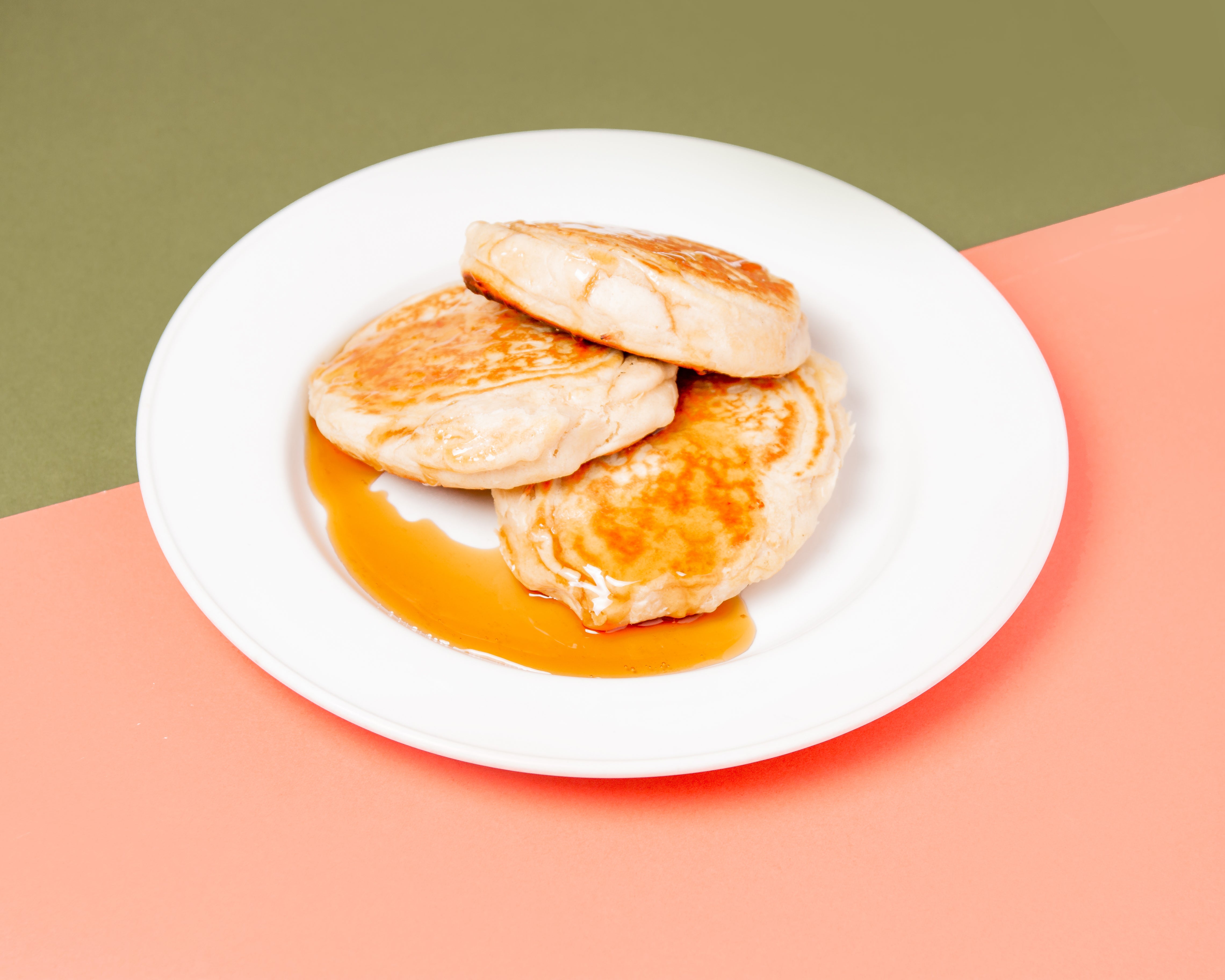 American Pancakes with Maple Syrup