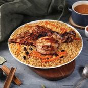 Pulao with half chi.charcoal