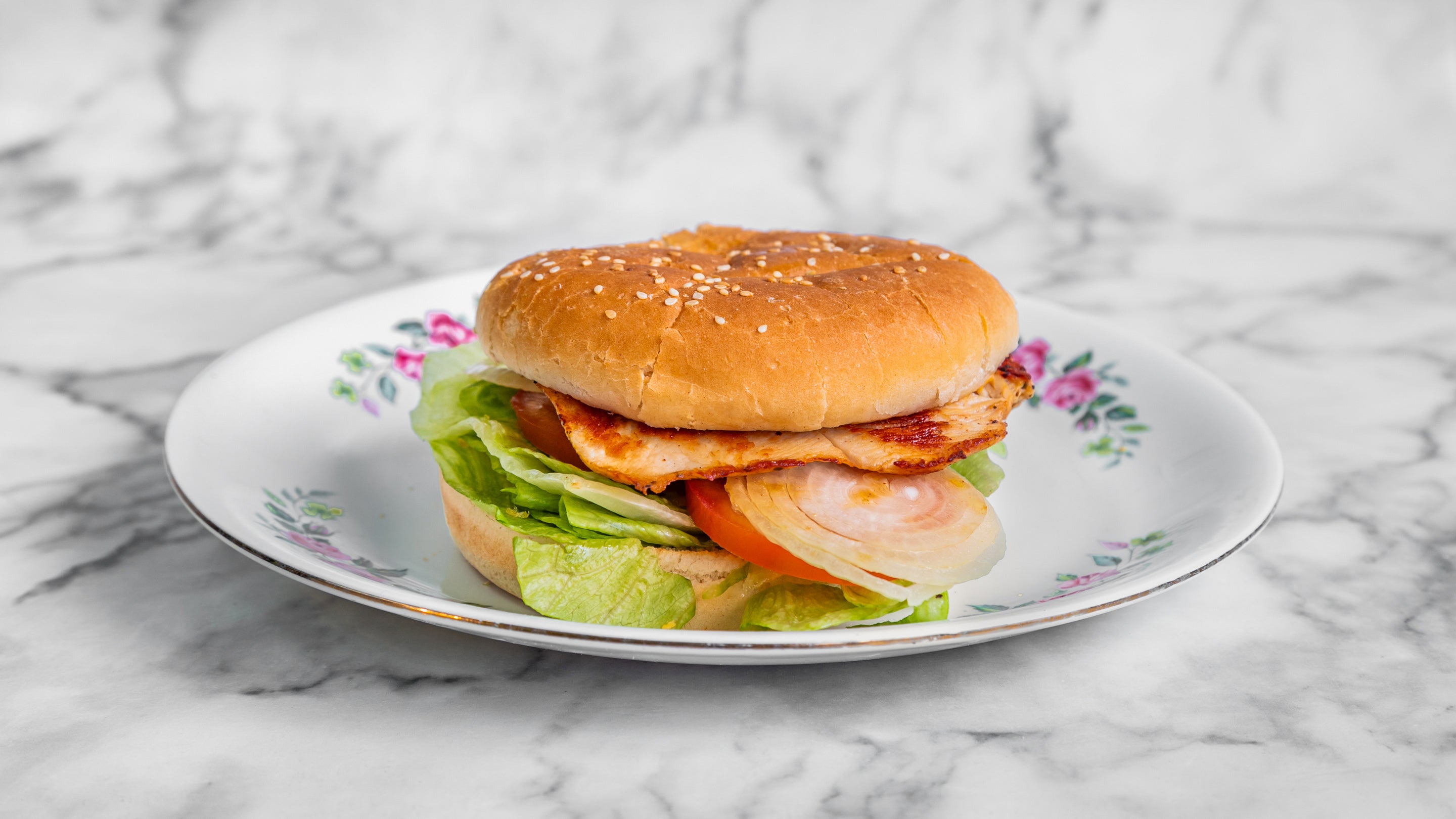 Chicken Grilled Burger With Cheese