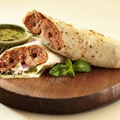 Beef Seekh Cheese Garlic Mayo Roll
