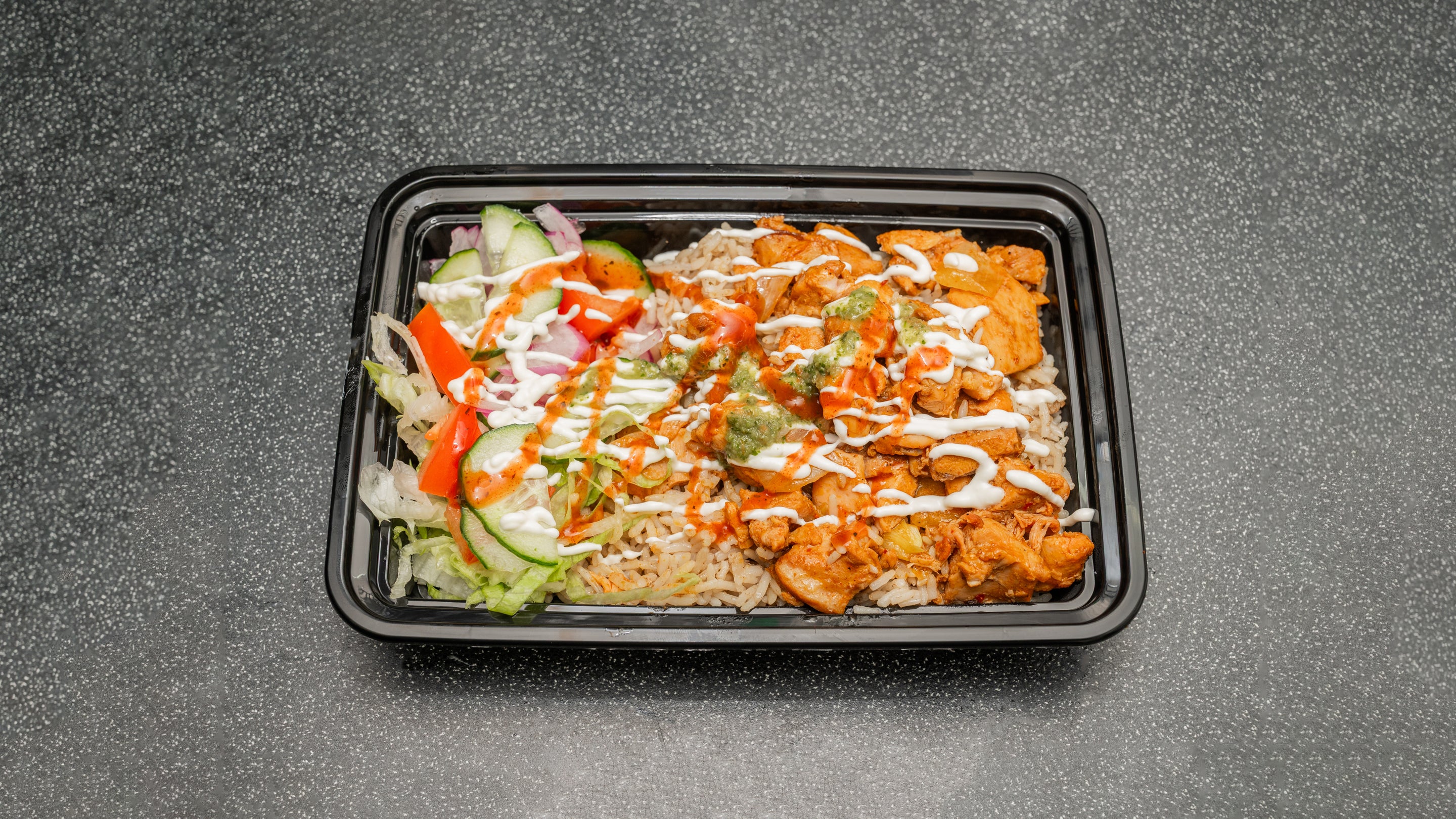 Regular Chicken Over Chips & Salad
