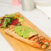 Keto Arabic Bread Cheese Chicken / Salad
