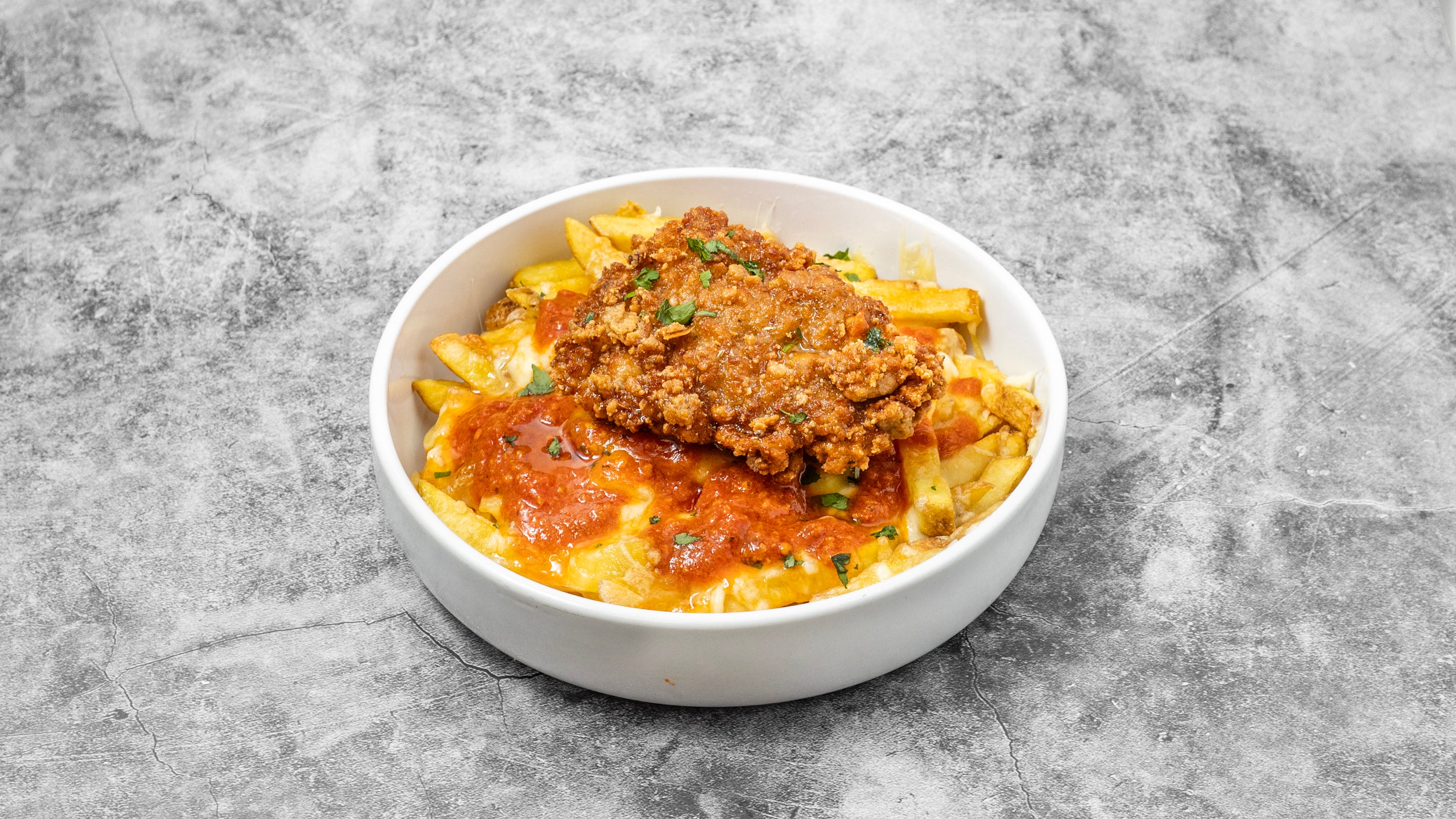 Buttermilk Chicken & Nduja Loaded Fries