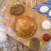 Meat Burger With Eggs Pie