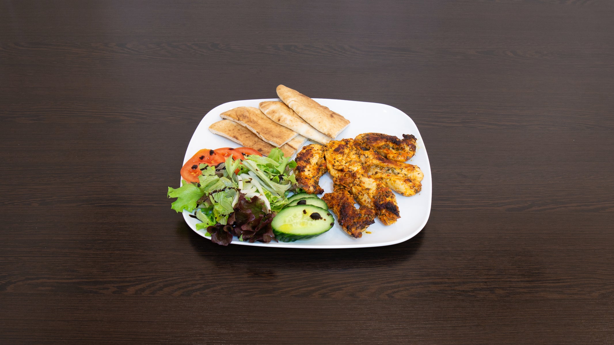 Grilled Chicken, Salad and Pitta Bread