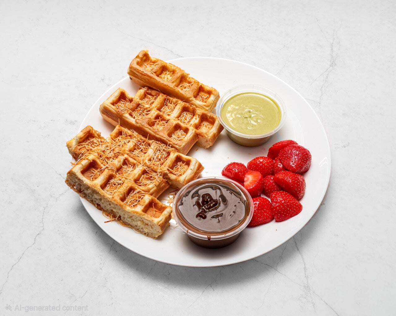 Dubai chocolate waffle fries
