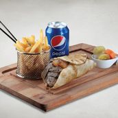 Large Shawarma Meat Meal, French Fries and Drink Combo