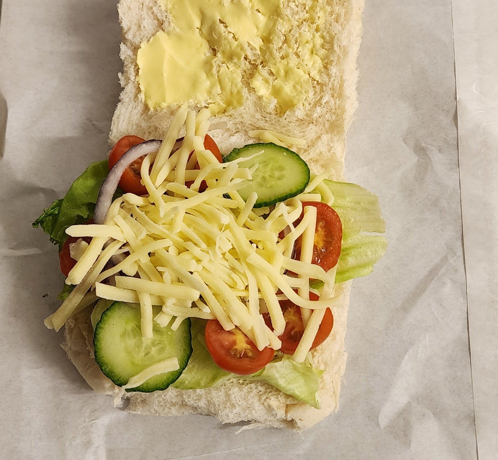 Cheese Salad Sandwich