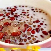 Red Bean Sago Coconut Milk