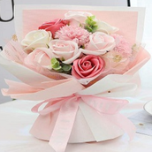 Pink And White Rose Bouquet