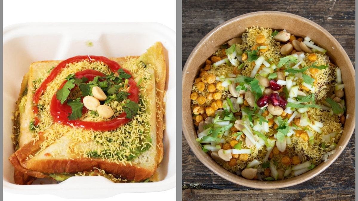 Sev puri, Bombay Masala Toast Combo (VG)
