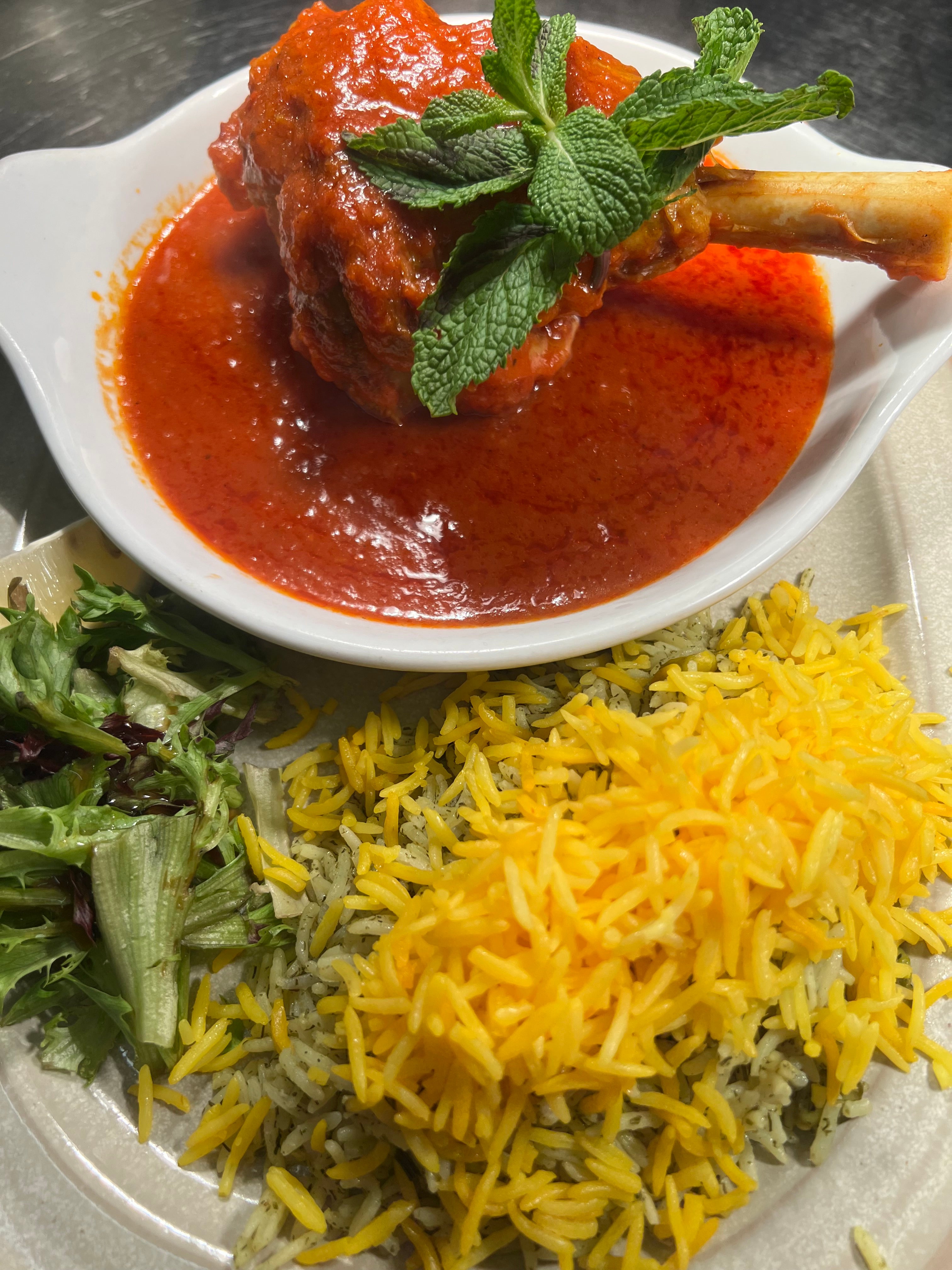 49 Lamb Shank (Baghali Polow)