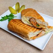 Double Chicken Agashi Sandwich Baguette Bread