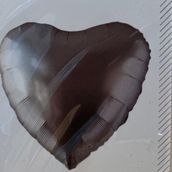 Helium Balloon Black Heart