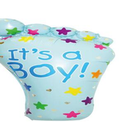 Its A Boy Foot Helium Balloon