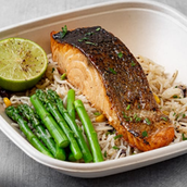 Oven Baked Salmon With Pilaf Rice