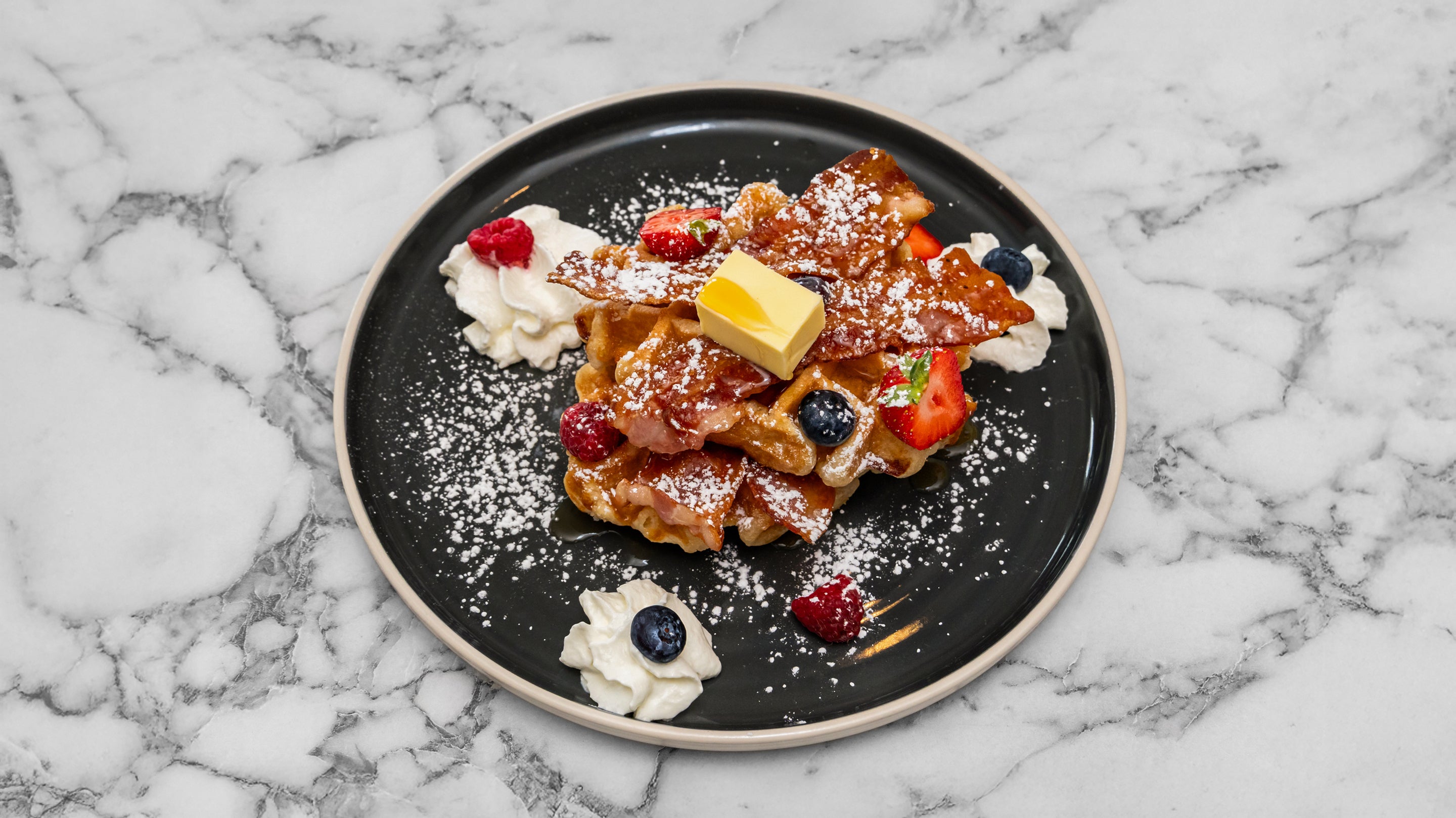 Crispy Bacon Waffles