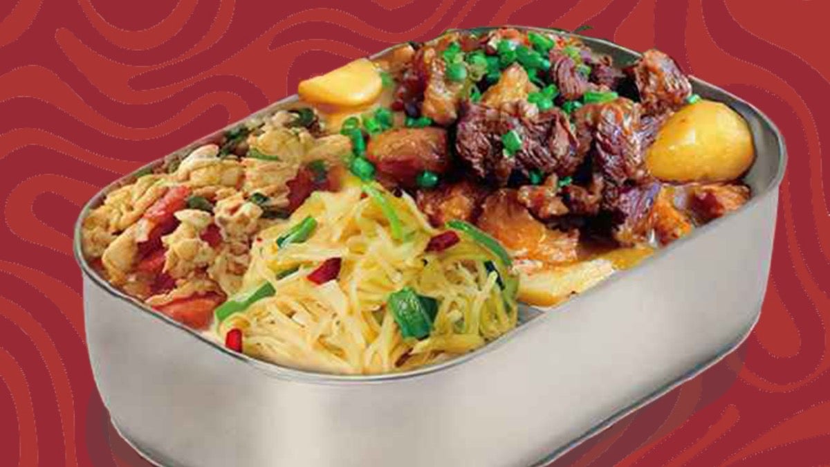 牛腩土豆 + 2个蔬菜Glutinous Potato Beef Stew and 2 Vegetarian Choices