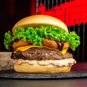 BBQ.  BEEF BURGER