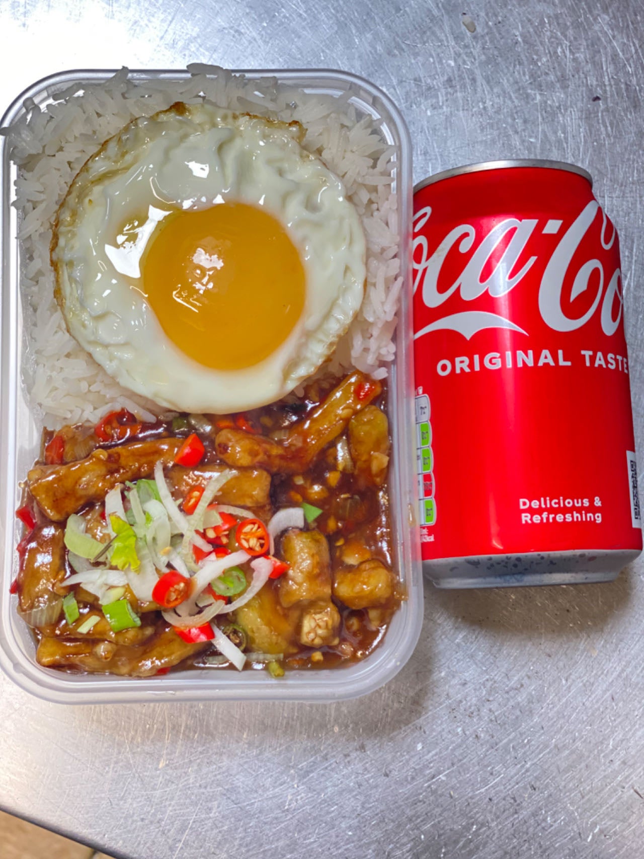 Yusiang eggplant on rice 鱼香茄子盖饭