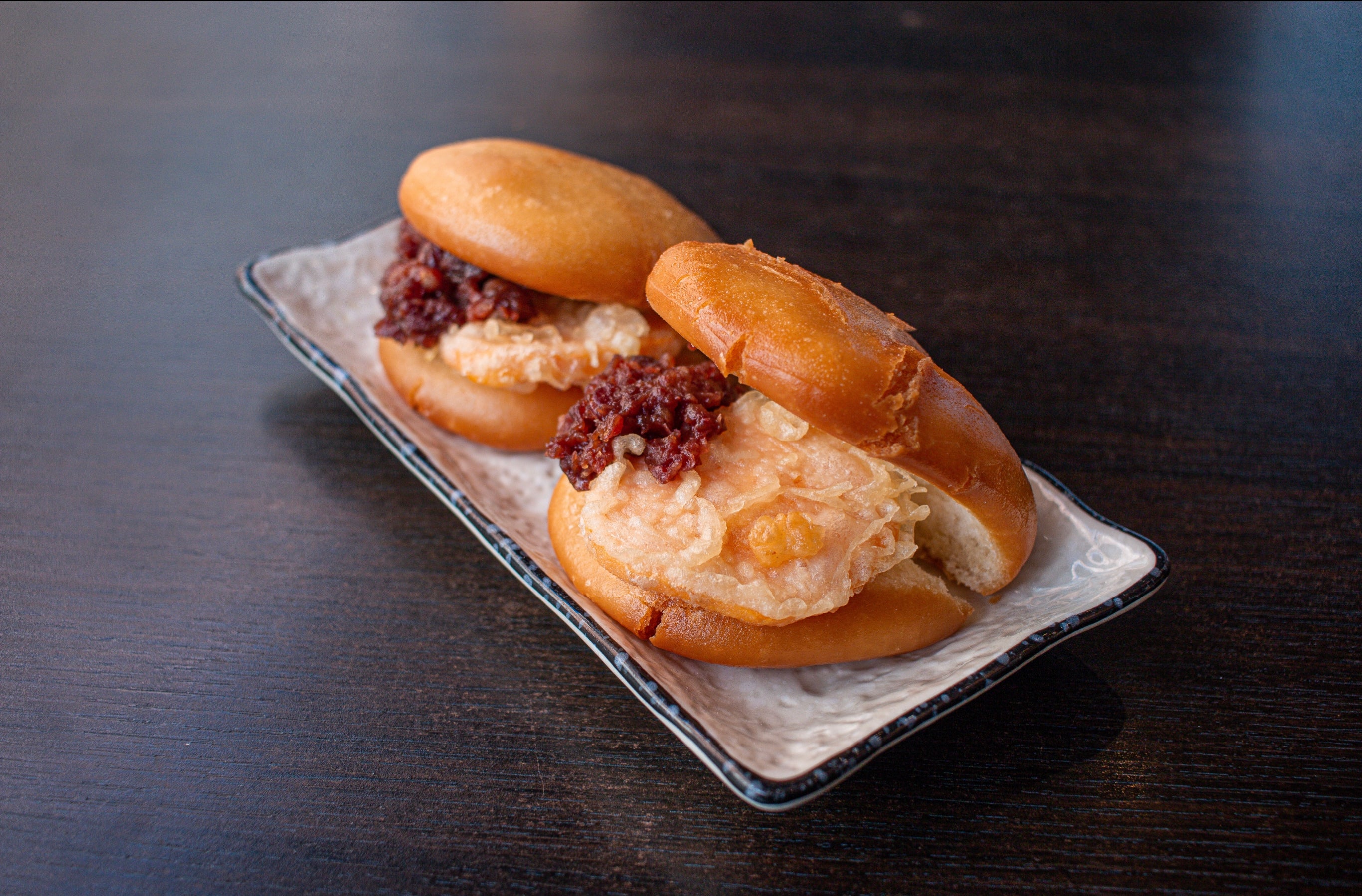 Sweet Potato with Red Bean (Deep Fried) 2pcs 甜薯天婦羅日式紅豆炸