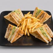 AVOCADO ARANCINI CHEESE CLUB SANDWICH