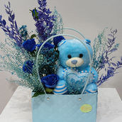 Baby Boy Bag With Dreid Flowers