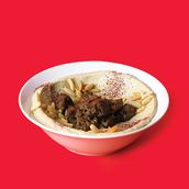 Hummus With Tikka And Pine Nuts