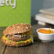 Special Beef Burger With Mushroom Cheese