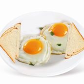 sunny side up eggs Double With  Bread