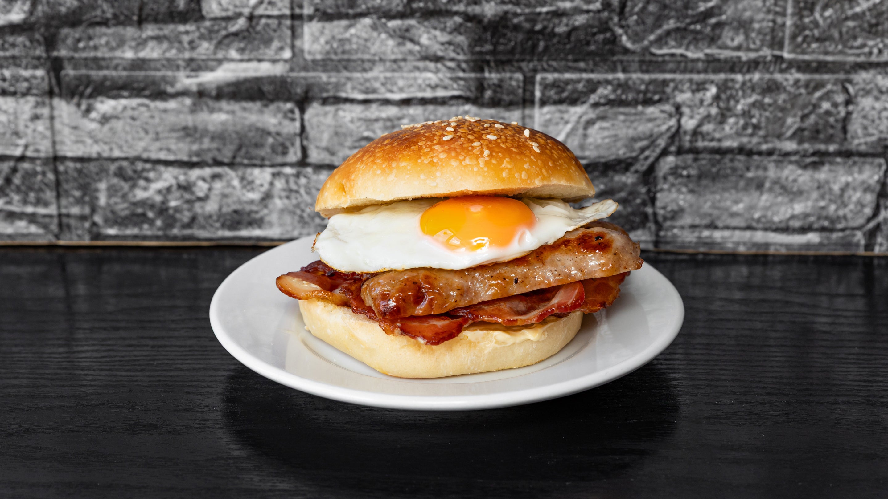 Breakfast Butty (Bun with 3 Items)