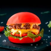 Burger With BBQ Pulled Beef