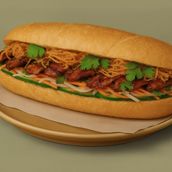 Lemongrass and Chili Beef Banh Mi Sandwich