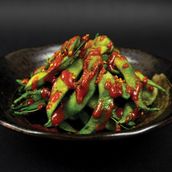 Spicy Garlic Edamame