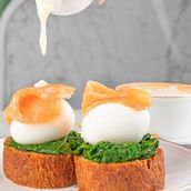 Benedectine Eggs Spinash And Salmon