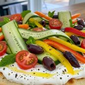 Fresh Labneh with Vegetables
