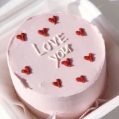 Bento Cake Pink Love You Chocolate Nutella