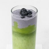 Blueberry With Cold Foam Matcha