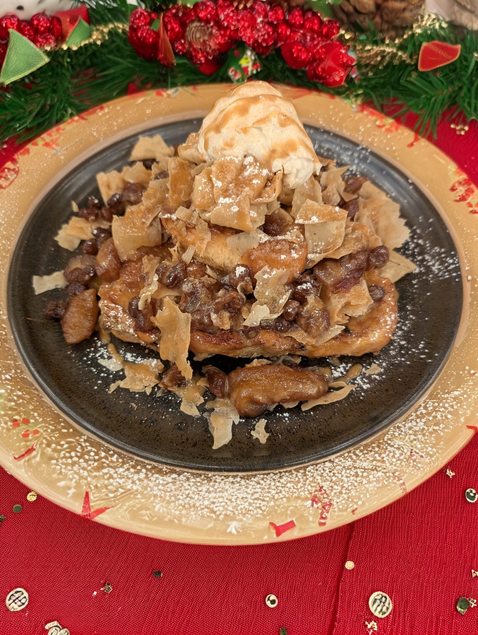 Christmas Apple strudel French toast