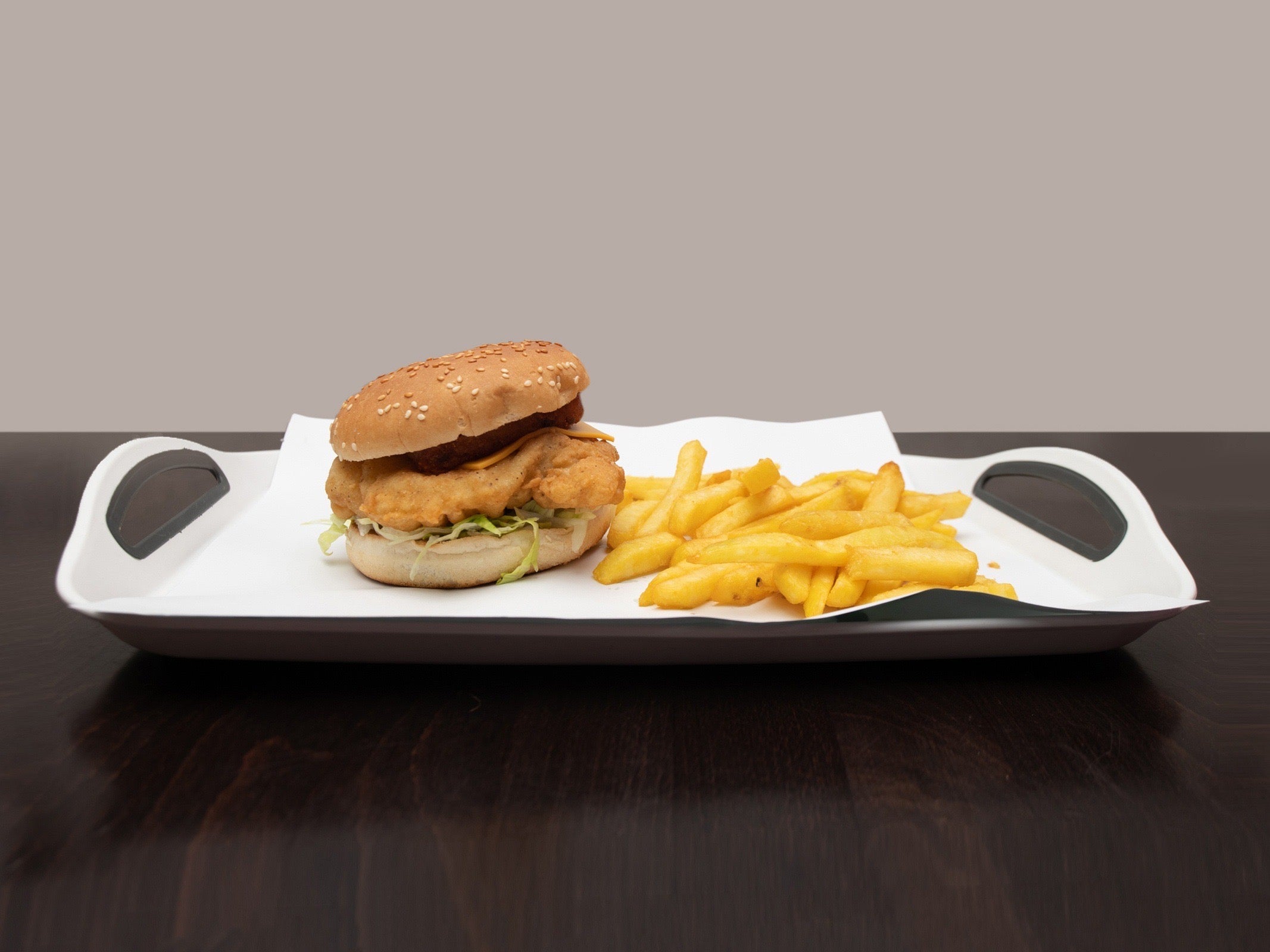 Chicken Fillet Burger with Fries
