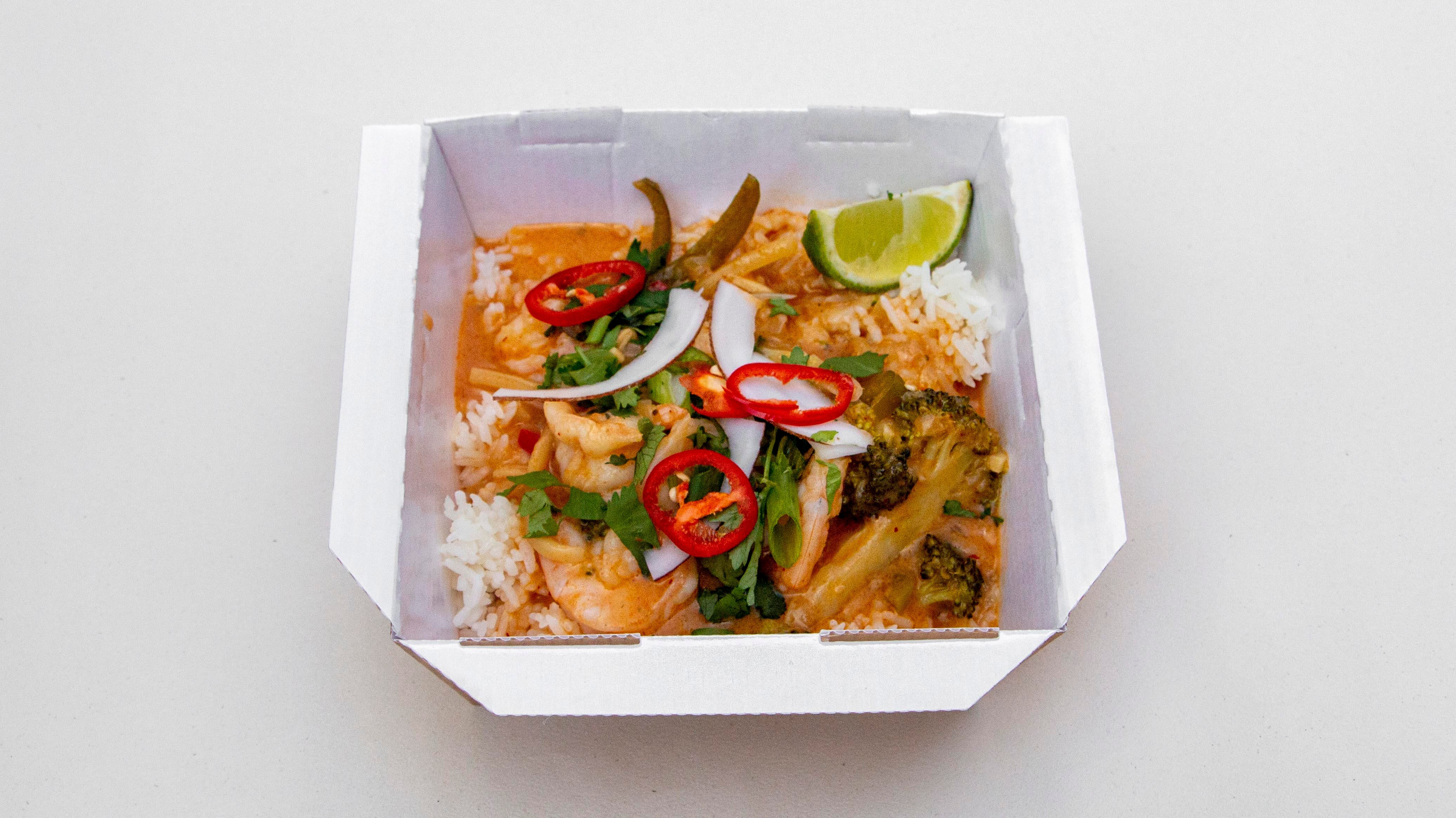 Thai Red Curry prawns