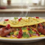 Jumbo Hotdog Omelette
