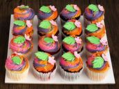 Rainbow Color Cupcakes