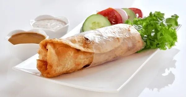 Chicken Malai Roll Meal With Fries and Drink