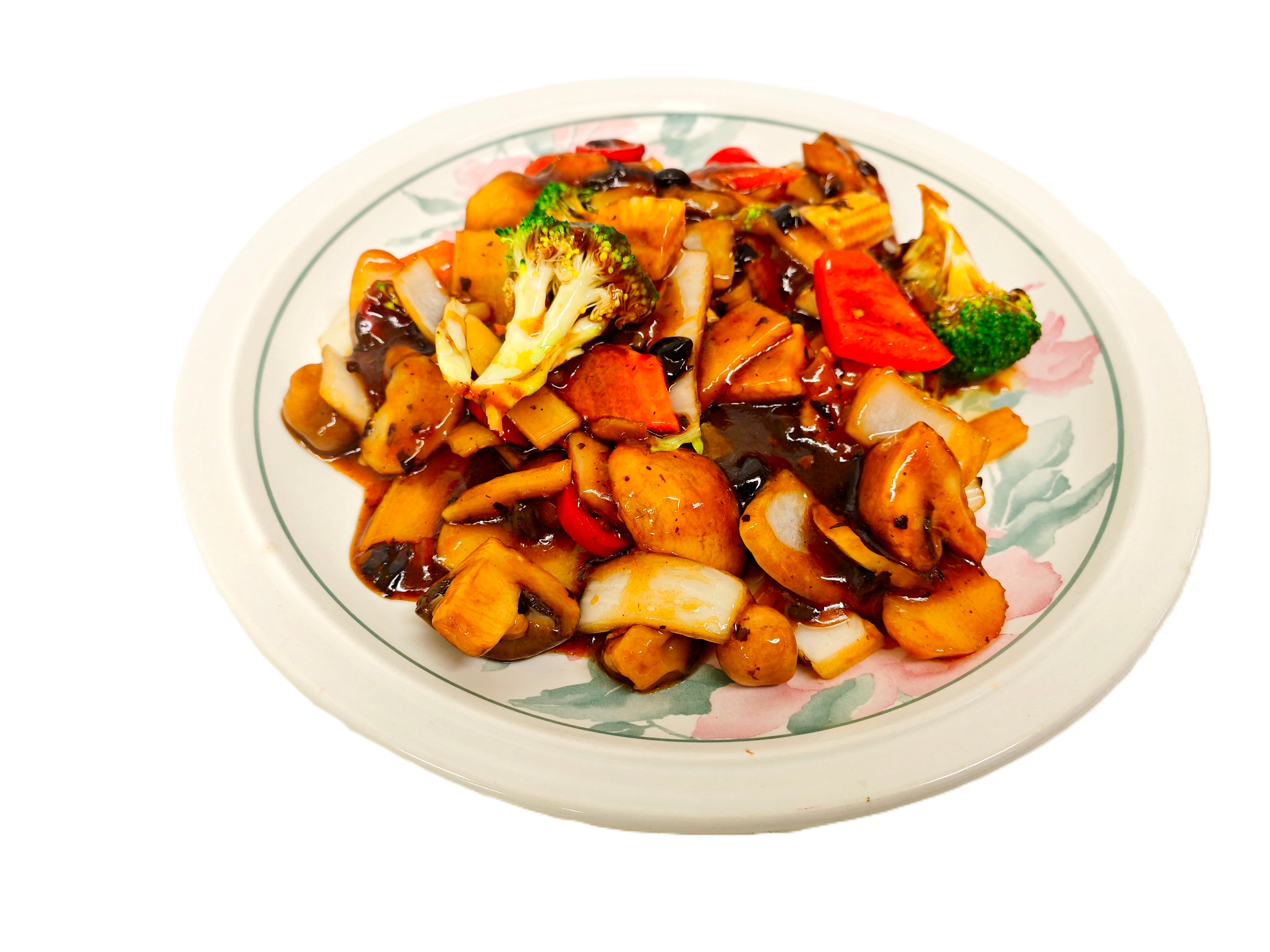 Mixed Vegetable with Green Pepper in Black Bean Sauce
