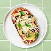 Tomato, Cheese & Mushroom Toast