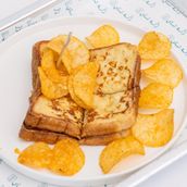 Cheese and Oman Chips Maska Bread