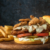 Mushroom Chicken Burger
